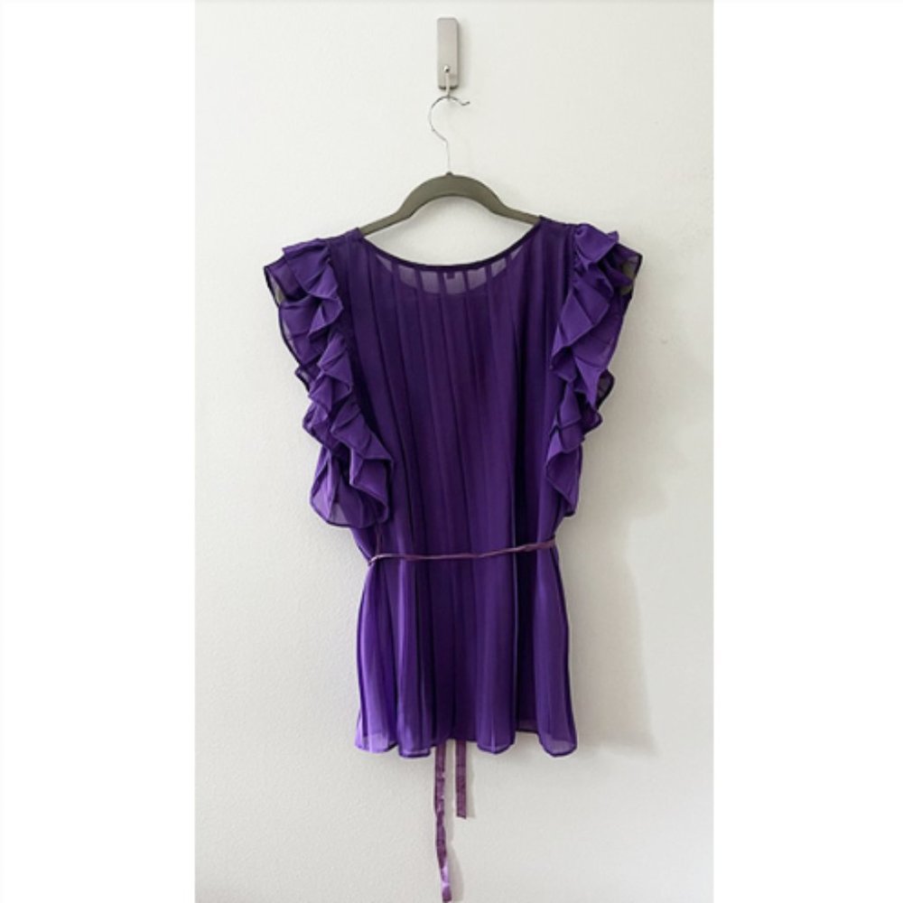 Wendy Katlen sheer ruffle blouse